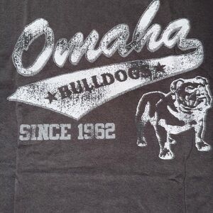 🐾 Omaha Bulldogs Champion T-Shirt – Size Large – Gray